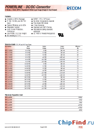 Datasheet RP03-xx12DC manufacturer Recom