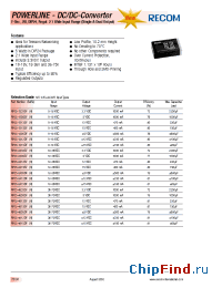 Datasheet RP05-1205DFH производства Recom