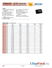 Datasheet RP05-1205SFH manufacturer Recom