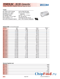 Datasheet RP08-1215DA производства Recom