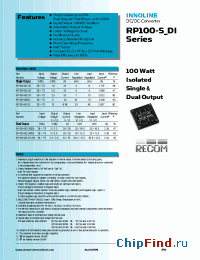 Datasheet RP100-482.53.3DI manufacturer Recom