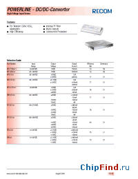 Datasheet RP10E1/x1 manufacturer Recom