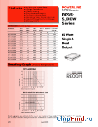 Datasheet RP15-2405DEW manufacturer Recom