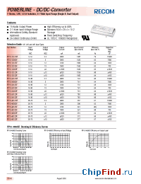 Datasheet RP15-4805S manufacturer Recom