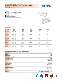 Datasheet RP16.7E1/x1 manufacturer Recom