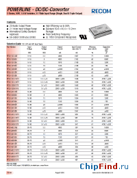 Datasheet RP20-243.305DE manufacturer Recom