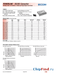 Datasheet RP20-243.305DEW manufacturer Recom