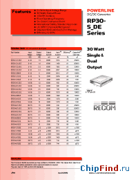 Datasheet RP30-1205SE производства Recom