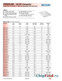 Datasheet RP40-xx3.305DE manufacturer Recom