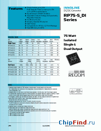 Datasheet RP75-48051.8DI manufacturer Recom