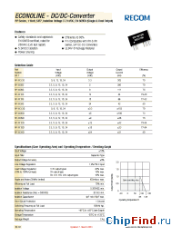 Datasheet RP-XX05D manufacturer Recom