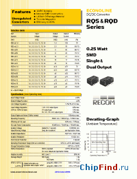 Datasheet RQD-1212 manufacturer Recom