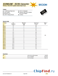 Datasheet RS-1215 manufacturer Recom