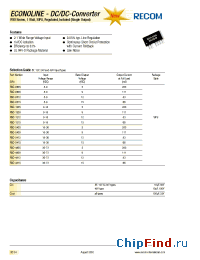 Datasheet RSO-2405 производства Recom