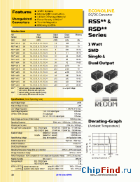 Datasheet RSS-053.3 manufacturer Recom