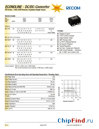 Datasheet RSZ-0503 manufacturer Recom