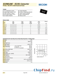 Datasheet RT-050909 manufacturer Recom