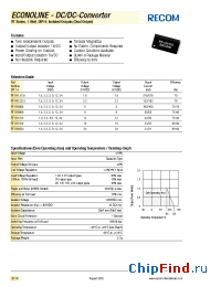 Datasheet RT-121212 manufacturer Recom