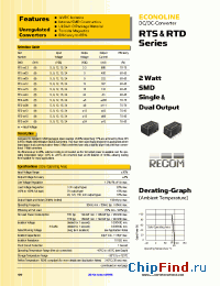 Datasheet RTD-153.3 производства Recom