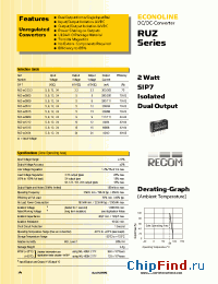Datasheet RUZ-120909 производства Recom