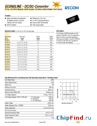 Datasheet RV-1509D производства Recom