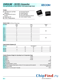 Datasheet RxxM05 manufacturer Recom