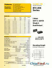 Datasheet RY-0512S производства Recom