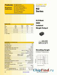 Datasheet RZ-1205S manufacturer Recom