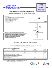 Datasheet 1.5KE10C-T manufacturer Rectron