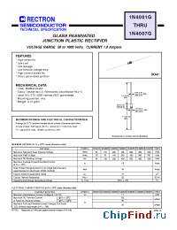 Datasheet 1N4001G-T manufacturer Rectron