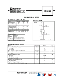 Datasheet 1N4148 manufacturer Rectron