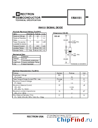 Datasheet 1N4151 manufacturer Rectron