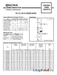 Datasheet 1N4729A manufacturer Rectron