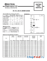 Datasheet 1N4744A manufacturer Rectron