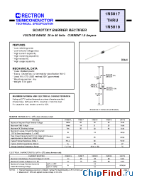 Datasheet 1N5818-T manufacturer Rectron