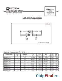 Datasheet BZX85C2V7-T manufacturer Rectron