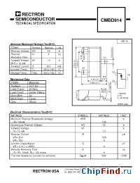 Datasheet CMBD914 manufacturer Rectron