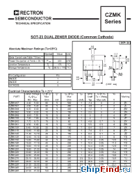 Datasheet CZMK12V manufacturer Rectron