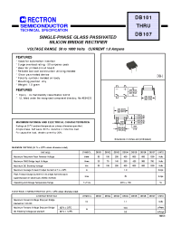 Datasheet DB102 manufacturer Rectron