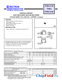 Datasheet FFM101W-W manufacturer Rectron