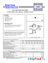 Datasheet FFM10W-W manufacturer Rectron