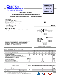 Datasheet FM4001B-W manufacturer Rectron