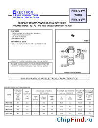 Datasheet FM4737W-W manufacturer Rectron