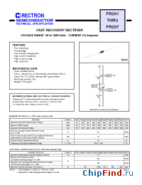 Datasheet FR201-B manufacturer Rectron