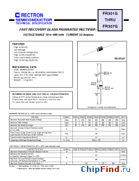 Datasheet FR301G-T manufacturer Rectron