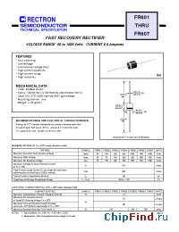 Datasheet FR601 manufacturer Rectron