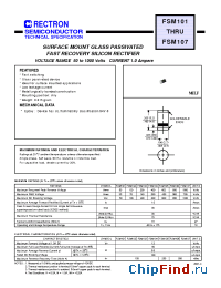 Datasheet FSM101 manufacturer Rectron