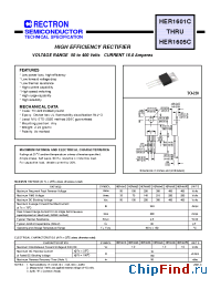 Datasheet HER1602C manufacturer Rectron