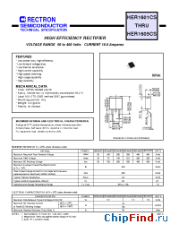 Datasheet HER1602CS manufacturer Rectron