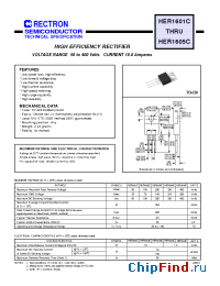 Datasheet HER1603A manufacturer Rectron